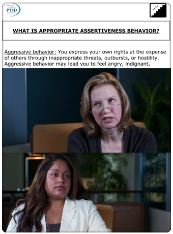 Collage of client, therapist and assertiveness behavior form Collage of client, therapist and assertiveness behavior form