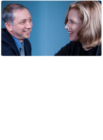 Blue background with watermark STAIR logo and stairs above and below image. Image of client and therapist faces facing each other. Blue background with watermark STAIR logo and stairs above and below image. Image of client and therapist faces facing each other.