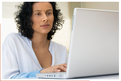 Woman at a laptop