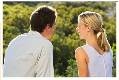 Couple talking