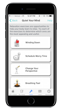 CBT-i Mobile Screen