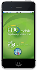 PFA Mobile device home page