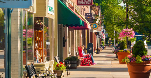 Small town main street